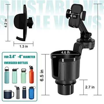 MS MASTER SHOW Large Cup Holder with Smartphone Mount