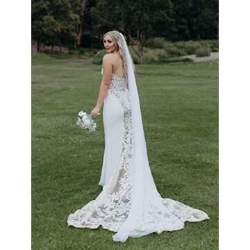 Elegant Latious Cathedral Wedding Veil - 118" Tulle