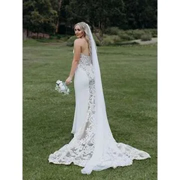 Elegant Latious Cathedral Wedding Veil - 118" Tulle