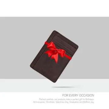 Leather Minimalist Wallets for Men & Women RFID Blocking