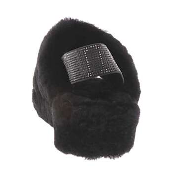 UGG Women's Fluff Yeah Bling Slipper, Black, 10
