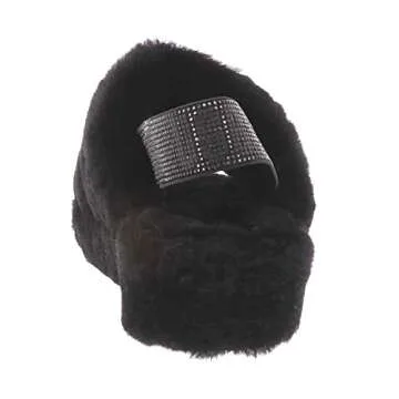 UGG Women's Fluff Yeah Bling Slipper, Black, 10