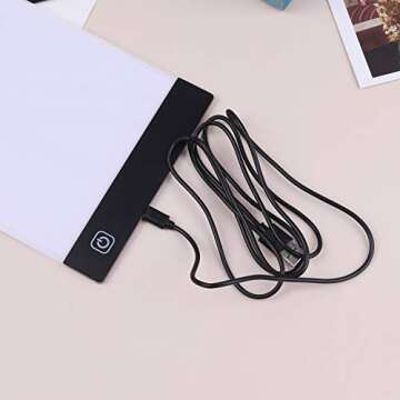Kayueti A5 LED Drawing Tablet Thin Art Stencil Drawing Board Light Box tracing Table pad, for 5D Diamond Painting Full Drill Embroidery, Cross Stitch Embroidery, Embossing, Sewing Projects etc