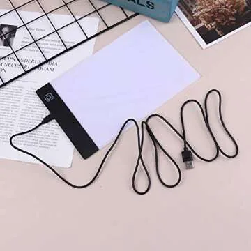 Kayueti A5 LED Drawing Tablet Thin Art Stencil Drawing Board Light Box tracing Table pad, for 5D Diamond Painting Full Drill Embroidery, Cross Stitch Embroidery, Embossing, Sewing Projects etc