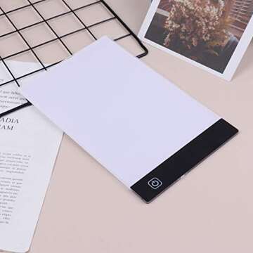 Kayueti A5 LED Drawing Tablet Thin Art Stencil Drawing Board Light Box tracing Table pad, for 5D Diamond Painting Full Drill Embroidery, Cross Stitch Embroidery, Embossing, Sewing Projects etc