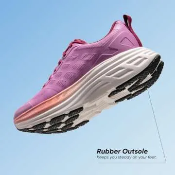 NORTIV 8 Women's Walking Shoes Cushion Running Tennis Shoes ActiveFloat Non-Slip Comfortable Breathable Workout Gym Sports Athletic Fashion Sneakers,Size 6,Purple,SNWS245W