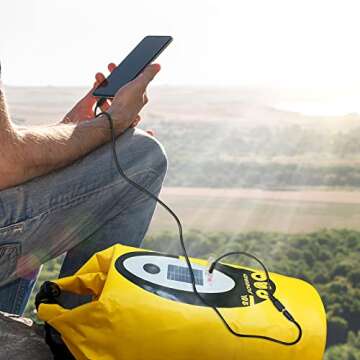 Qoolife Waterproof Dry Bag with Bluetooth Speaker and Lights