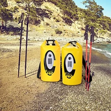 Qoolife Waterproof Dry Bag with Bluetooth Speaker and Lights