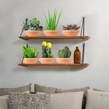 Durable Laergin 6.43 Inch Terra Cotta Pots Set of 6