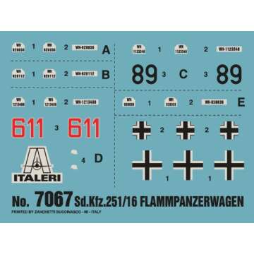 Italeri SD.KFZ.251/16 Flammpanzerwagen Kit for Modelers