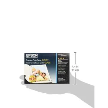 Epson S041727 Premium Photo Paper, 68 lbs., High-Gloss, 4 x 6 (Pack of 100 Sheets),White