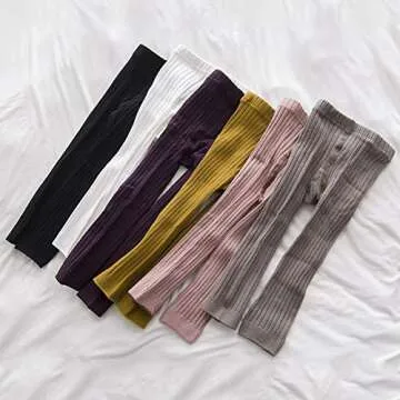Stylish Toddler Cable Knit Leggings – 6 Pack for Winter