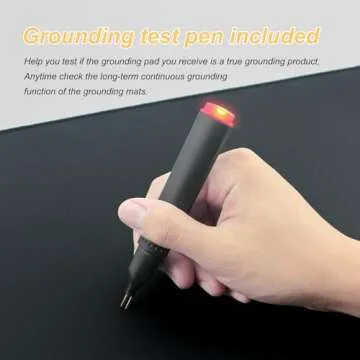 Grounding Mat for Bed for Improve Sleep, Inflammation, Pain Relief, 23 x 35 inch 3MM Thickened Large Grounding Mat Earthing for Working, Yoga, Living Room, Kitchen, Relieve Anxiety and Stress