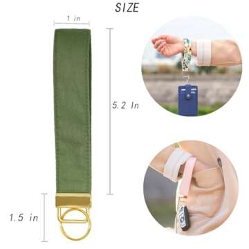 LNKRE JEWELRY Leopard Animal Print Wristlet Keychain Bracelet, Hand Wrist Lanyard Key Chain Holder Work for Key Wallets