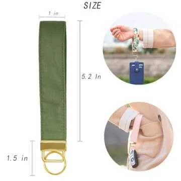 LNKRE JEWELRY Leopard Animal Print Wristlet Keychain Bracelet, Hand Wrist Lanyard Key Chain Holder Work for Key Wallets