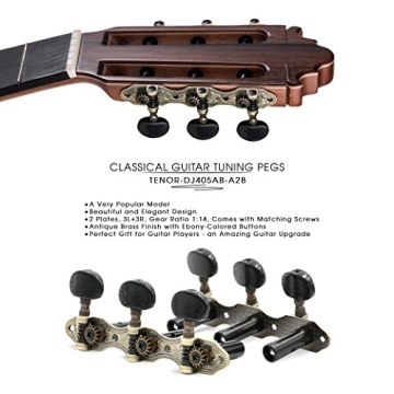 DJ405AB-A2B TENOR Classical Guitar Tuners - Antique Brass Finish