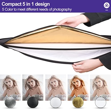 EMART 24'' 5-in-1 Light Reflector for Stunning Photos