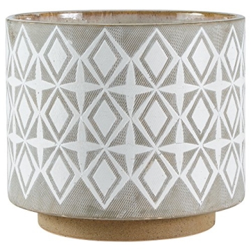 Stylish Rivet Geometric Ceramic Planter for Home Office