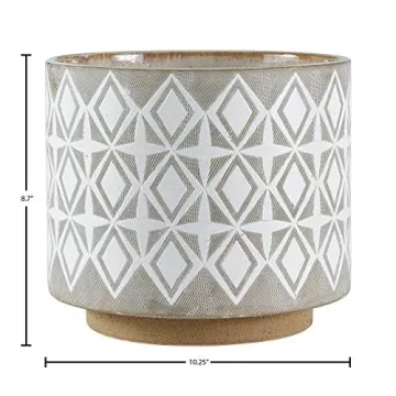 Stylish Rivet Geometric Ceramic Planter for Home Office