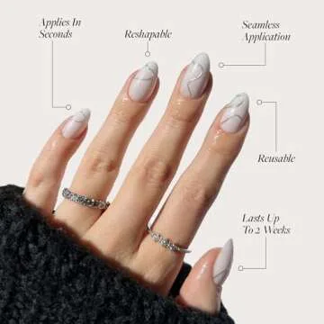 Glamnetic Silent Night Press On Nails - 30 Custom Fit Kit