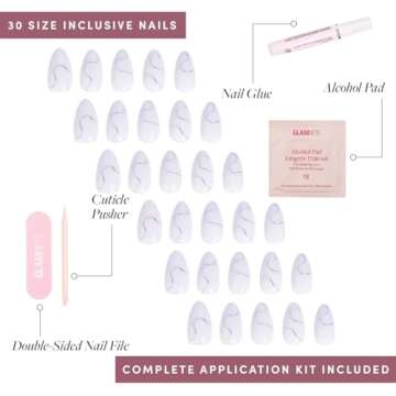 Glamnetic Silent Night Press On Nails - 30 Custom Fit Kit