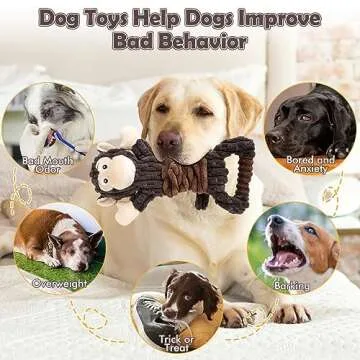 Letsmeet Dog Squeak Plush Toy for All Dogs Playtime