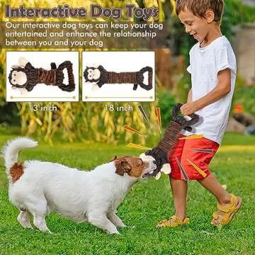 Letsmeet Dog Squeak Plush Toy for All Dogs Playtime