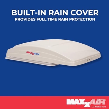 MaxxFan Deluxe RV Vent with Dual Airflow & Rain Shield