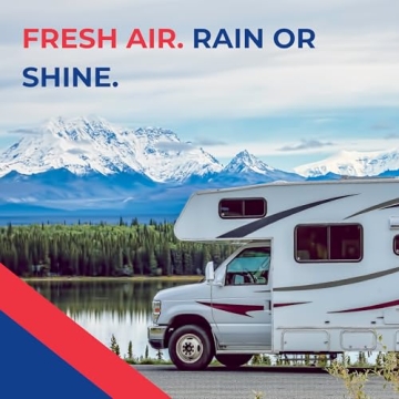 MaxxFan Deluxe RV Vent with Dual Airflow & Rain Shield