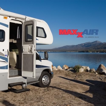 MaxxFan Deluxe RV Vent with Dual Airflow & Rain Shield