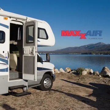 MaxxFan Deluxe RV Vent with Dual Airflow & Rain Shield