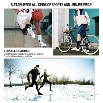 Closemate Moisture Wicking Cushion Crew Socks 6 Pairs