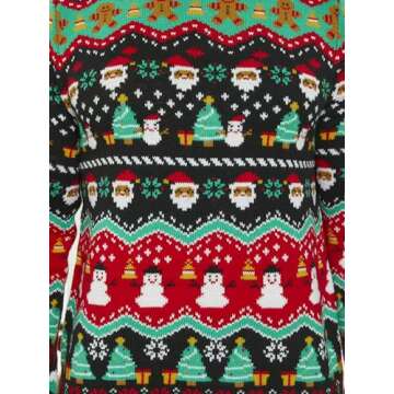 MyFav Men Ugly Christmas Sweater Winter Novelty Pullover Sweater for Funny Holiday Xmas Party, Xmas Tree, XXXL