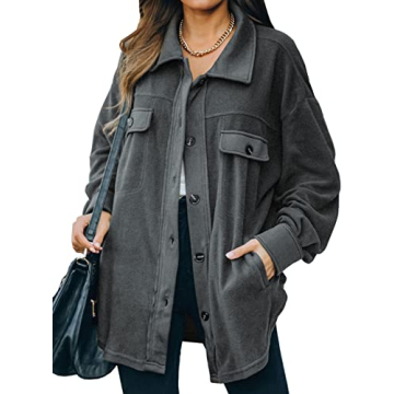 Astylish Women's Cozy Long Sleeve Jacket with Pockets
