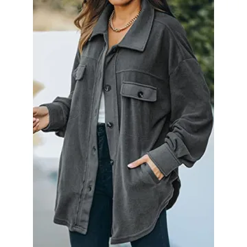 Astylish Women's Cozy Long Sleeve Jacket with Pockets
