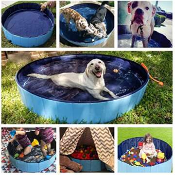 Jasonwell Foldable Dog Pool - Collapsible, Portable Fun