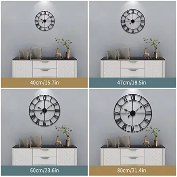 LEIKE Silent Non-Ticking Wall Clock - 16-Inch