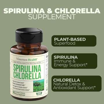 Organic Spirulina and Chlorella Capsules for Immune Support