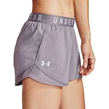 Under Armour Women's Play Up Twist Shorts 3.0 , Slate Purple (585)/Halo Gray , X-Small