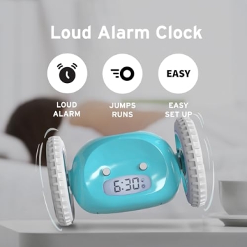 Clocky Loud Alarm Clock for Heavy Sleepers - Chase It!