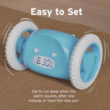 Clocky Loud Alarm Clock for Heavy Sleepers - Chase It!