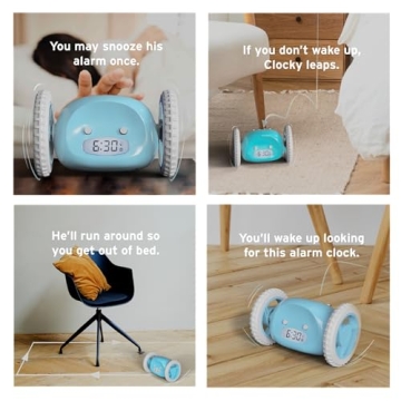 Clocky Loud Alarm Clock for Heavy Sleepers - Chase It!