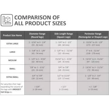 Aneaseit Chair Leg Floor Protectors - 16 pcs Clear - Felt Bottom Silicone Pads for Hardwood Floors & Furniture Feet - Rubber Caps for Chairs - Large