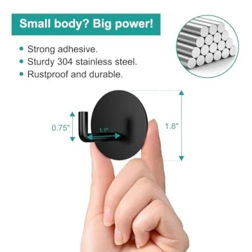 BARONAGE Heavy-Duty Waterproof Adhesive Hooks for Home