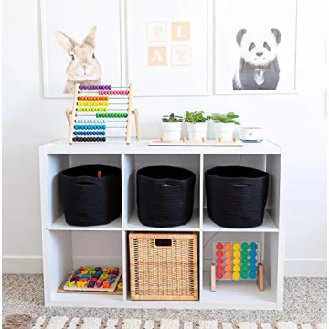 Stylish OrganiHaus Black Storage Baskets Set of 3