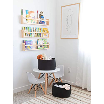 Stylish OrganiHaus Black Storage Baskets Set of 3