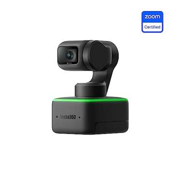 Insta360 Link - PTZ 4K Webcam with 1/2" Sensor, AI Tracking, Gesture Control, HDR, Noise-Canceling M...