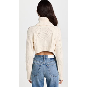 For Love & Lemons Vera Cropped Cutout Sweater - Stylish & Cozy