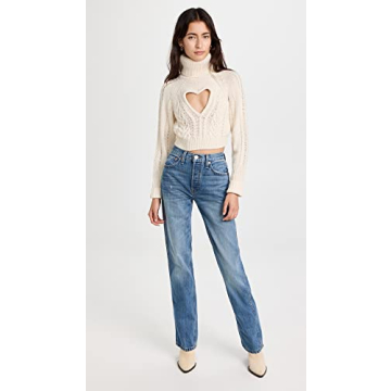 For Love & Lemons Vera Cropped Cutout Sweater - Stylish & Cozy