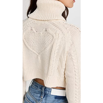For Love & Lemons Vera Cropped Cutout Sweater - Stylish & Cozy
